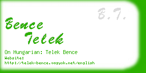 bence telek business card